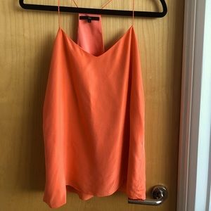 Tibi silk camisole, Orange, size 10